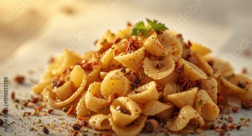 Delicious seashell pasta wi...
