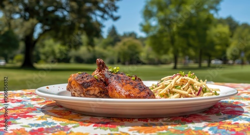 Delicious grilled BBQ chick...