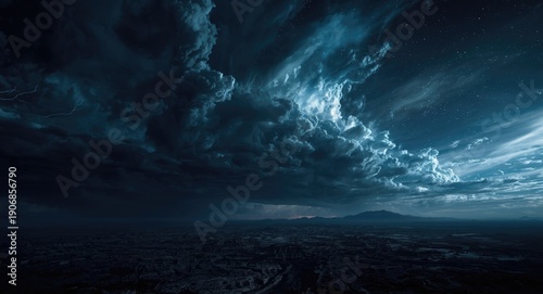 Dramatic space storm clouds...