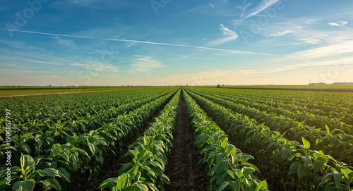 Expansive soybean farmland ...