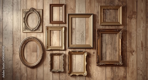 Empty photo frame collage d...
