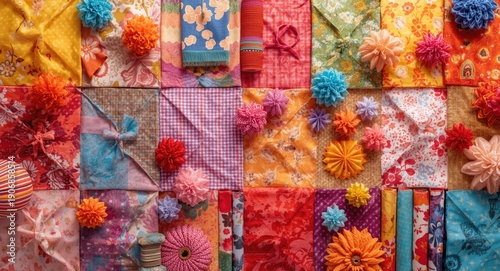 Lively multicolor square la...