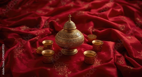 Intricate Arabian dallah an...