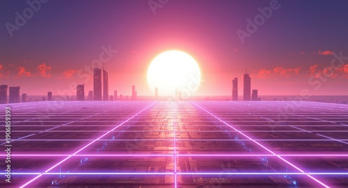 Bright shining sun above ho...
