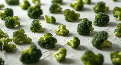 Broccoli florets cut and sp...