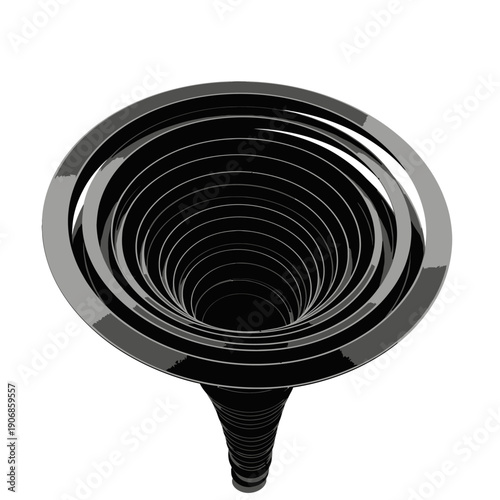 Abstract Black Hole Vortex Funnel Tunnel Swirl