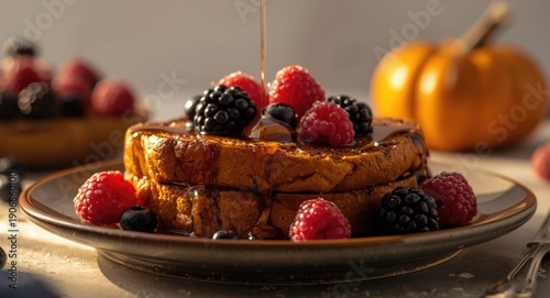 Homemade pumpkin french toa...