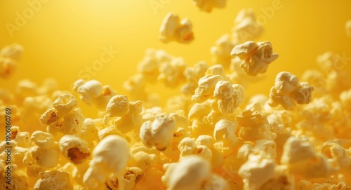 Golden popcorn kernels flow...
