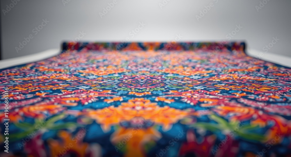 Fototapeta premium Digital printing method used for textile pattern creation