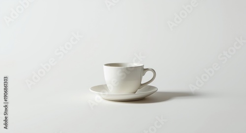 Isolated white ceramic cup ...