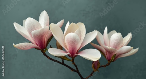 Lush magnolia blossoms show...