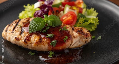 Grilled chicken breast fill...