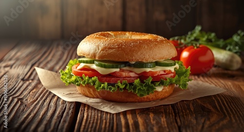 Gourmet bagel sandwich pack...
