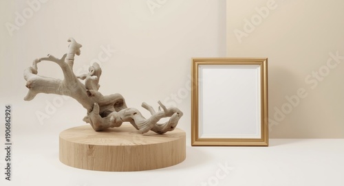 Decorative driftwood placed...