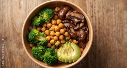 Colorful plant based bowl w...
