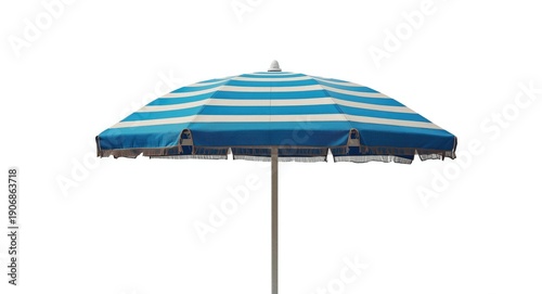 Closed beach umbrella adorn...