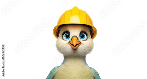 Lighthearted cartoon bird a...