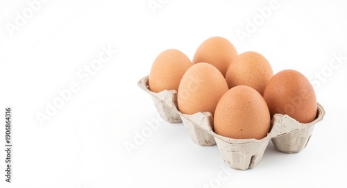 Farm fresh hen eggs in pape...