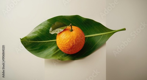 Abstract orange fruit illus...