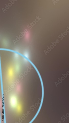Abstract blue dollar sign over a colorful background.