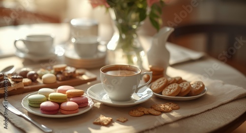Coffee cup surrounded by an...