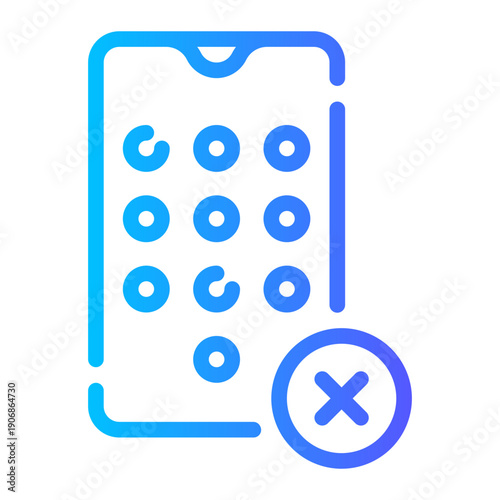 delete gradient icon