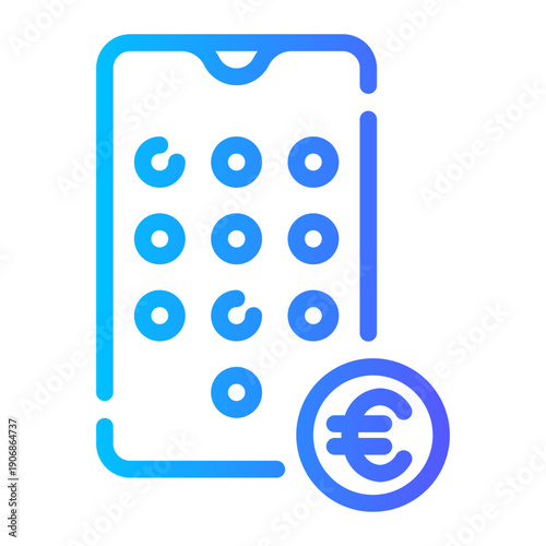 euro gradient icon