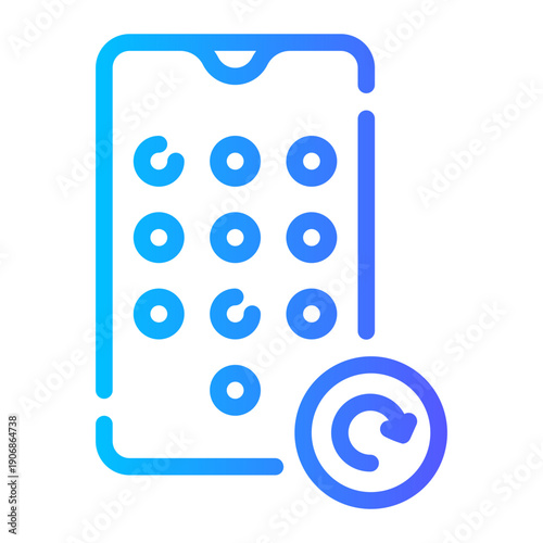 circular arrow gradient icon