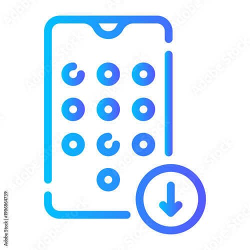 down arrow gradient icon