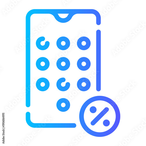 percent gradient icon