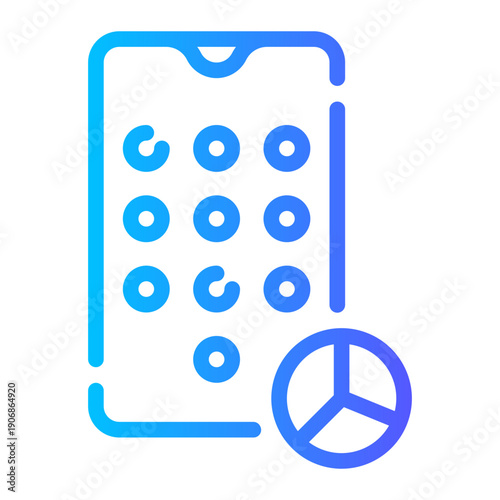 pie chart gradient icon