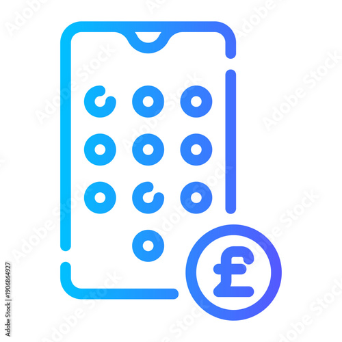 pound gradient icon