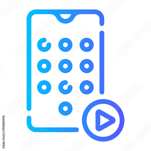 play gradient icon