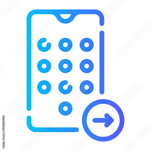 right arrow gradient icon