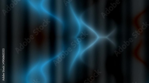 Abstract blue energy waves on dark background.
