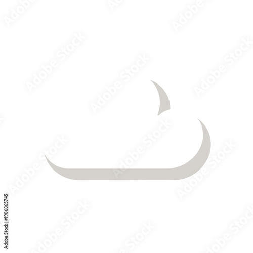 Cloud Icon 3d Flat Design For Apps And Interfaces