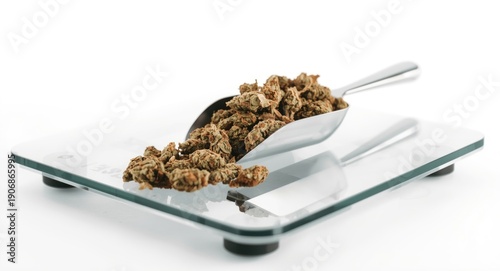 Close-up view of metal scoo...