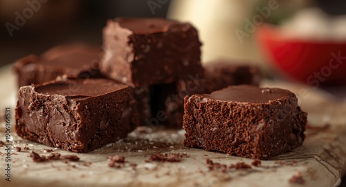 Dark chocolate fudge freshl...