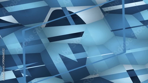 Abstract blue geometric shapes background.