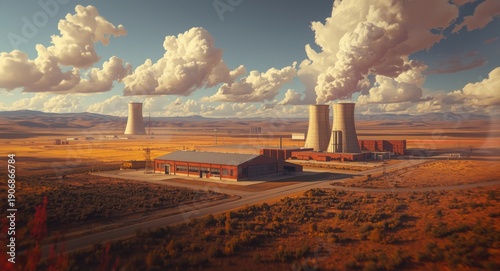 Animated flat industrial la...