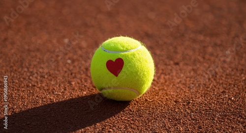 Bright tennis ball decorate...