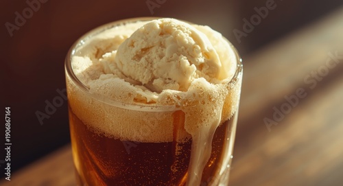 Classic root beer float wit...