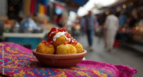 Indian street food dahi vad...