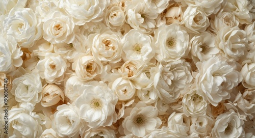 Ivory and alabaster flowers...