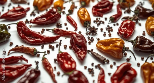 Chili peppers with pepperco...