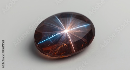 Heated corundum star sapphi...