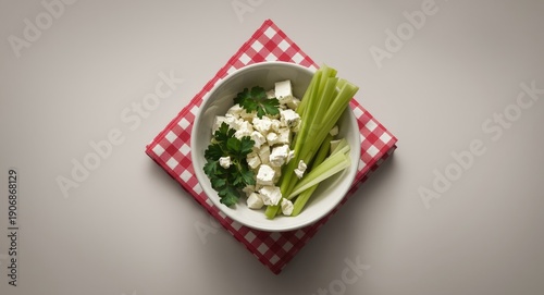 Ceramic bowl with fresh par...