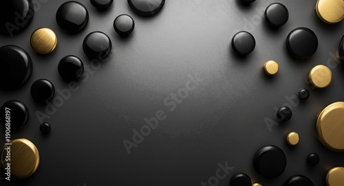 bold black and gold circula...