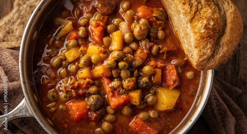 Hearty lentil and vegetable...