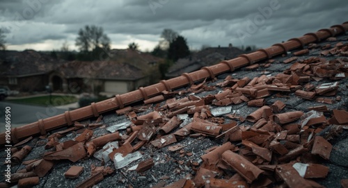 Breakage of clay roofing ti...